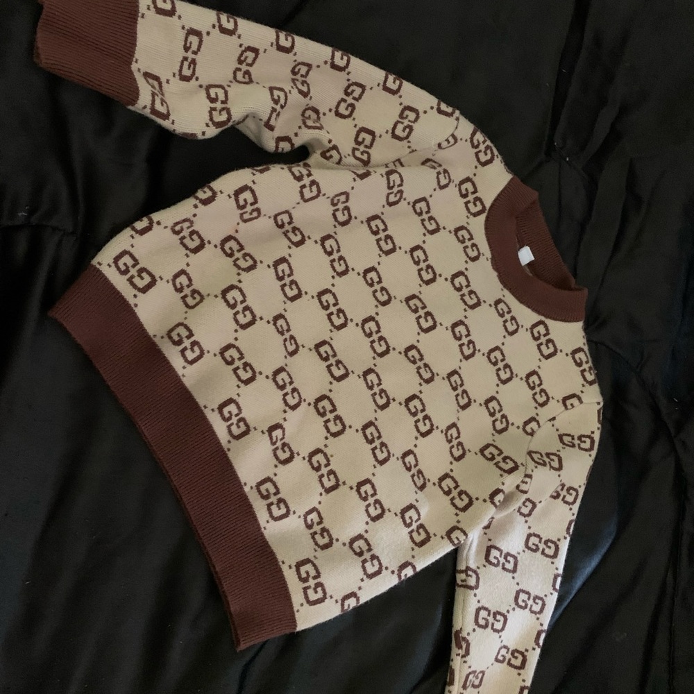 sweater worn twice, bought it online it is not authentic Gucci but still cute